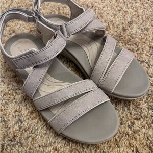 Women's Gray Clarks Sandals